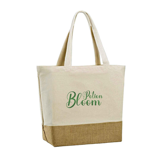 Cotton Tote Bag With Jute Base