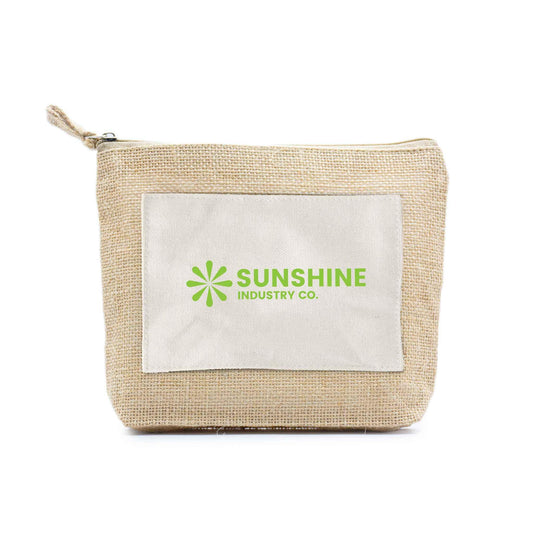 Jute pouch with Natural patch